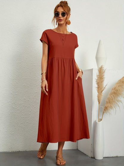 CLAIRE - CASUAL FALL DRESS WITH O-NECK