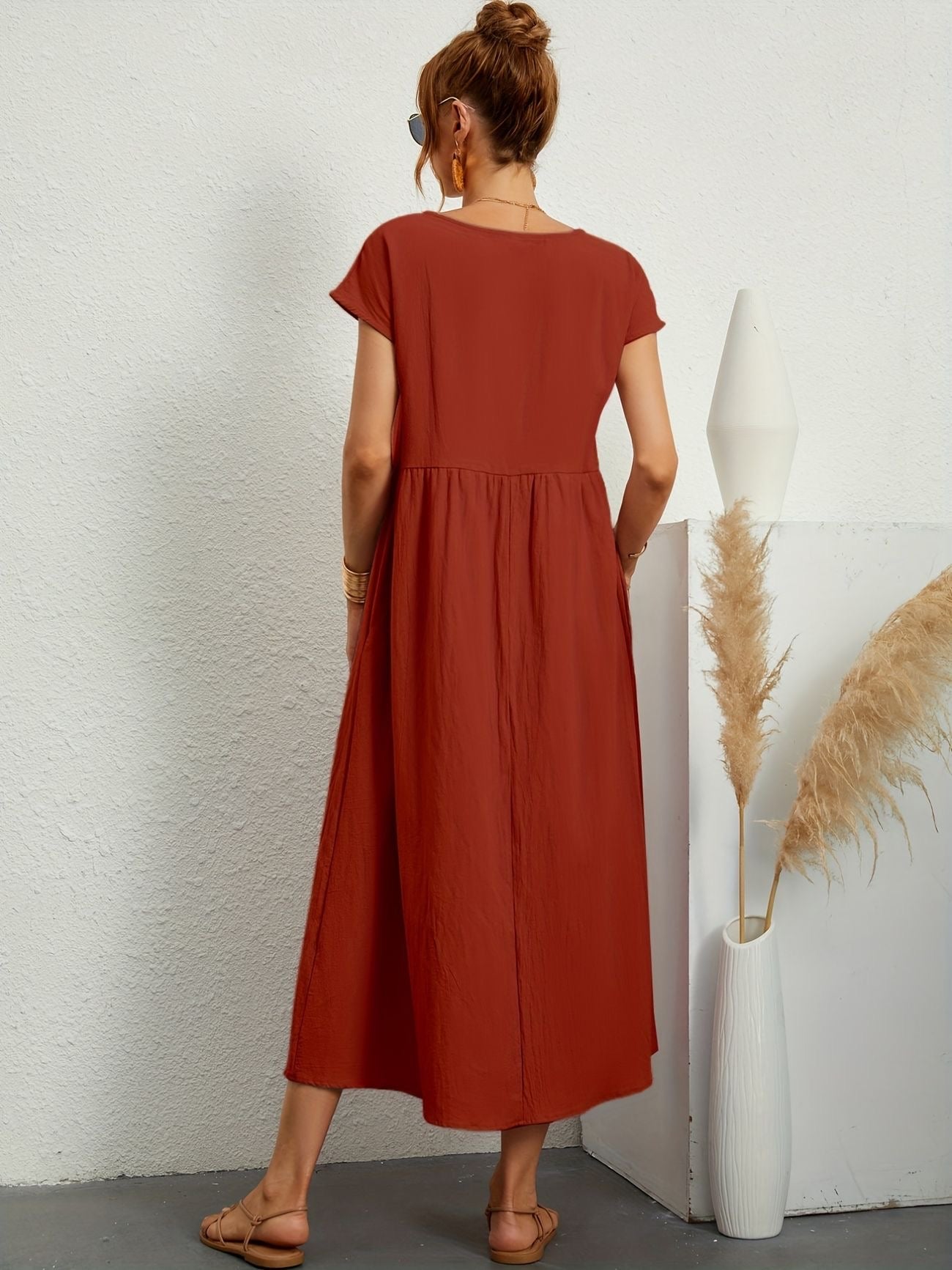 CLAIRE - CASUAL FALL DRESS WITH O-NECK