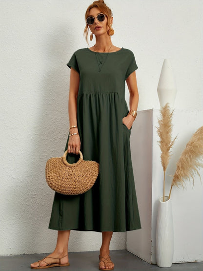 CLAIRE - CASUAL FALL DRESS WITH O-NECK