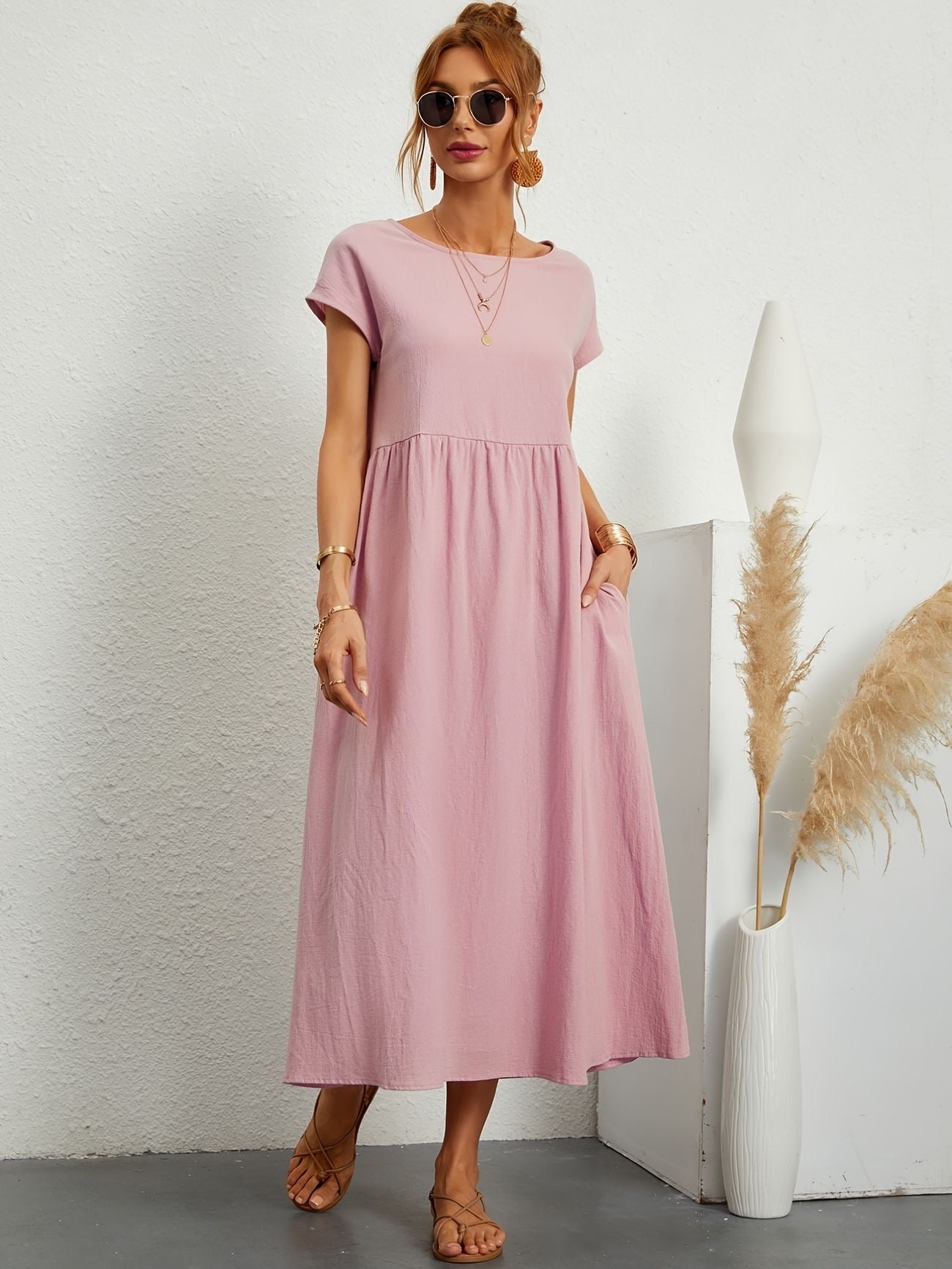 CLAIRE - CASUAL FALL DRESS WITH O-NECK