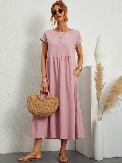 CLAIRE - CASUAL FALL DRESS WITH O-NECK