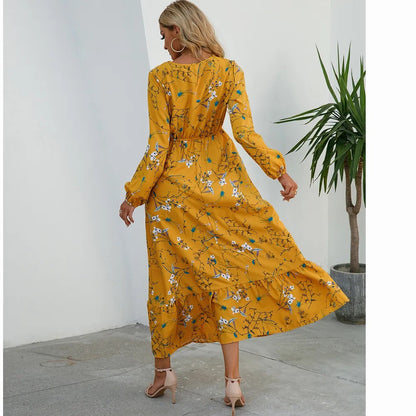 DAISY - BOHEMIAN FLORAL COMFORT MAXI DRESS