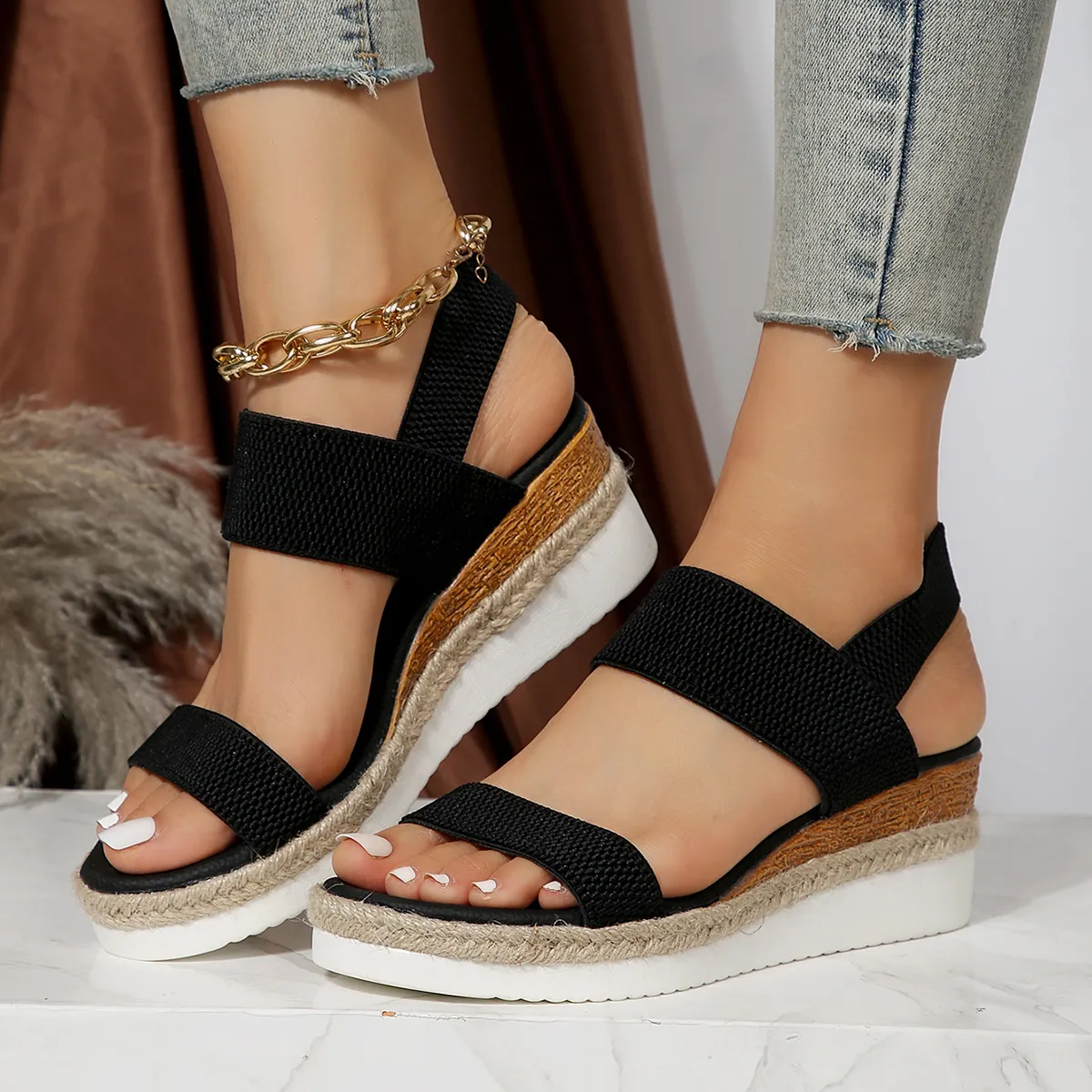 SELINA - WEDGE SANDALS