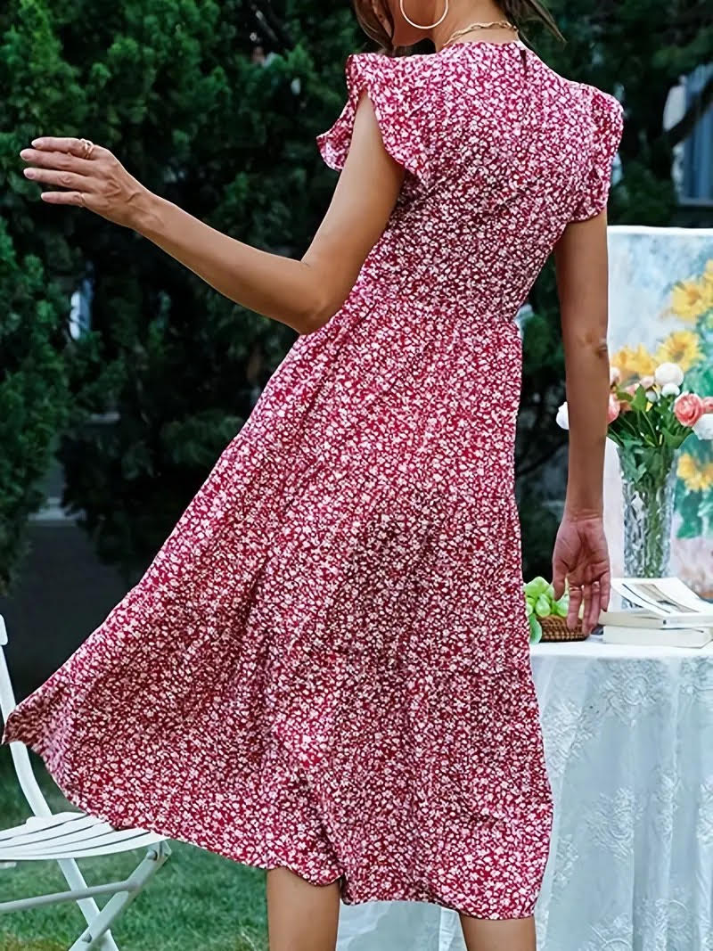 AVA - FLORAL DRESS WITH HIGH WAIST